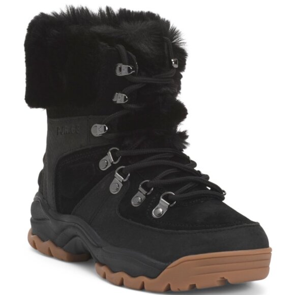 NEW PAJAR Dimension Faux Suede Winter Waterproof Boots With Faux Fur Lining 1125 - Picture 7 of 9